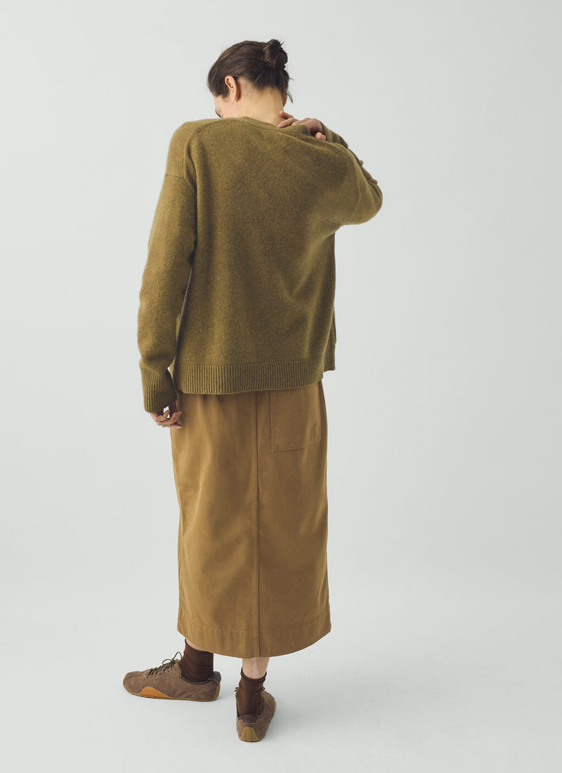 Ffion Wool Cashmere Boxy Cardigan | Golden Pear