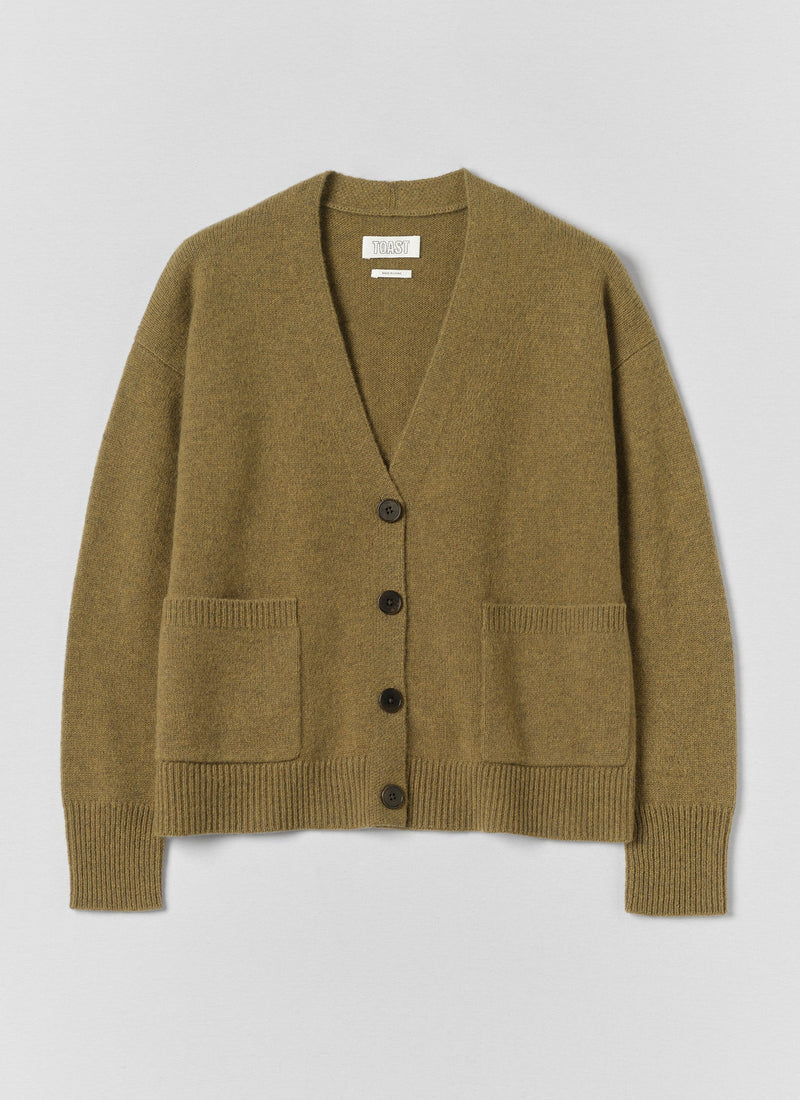 Ffion Wool Cashmere Boxy Cardigan | Golden Pear
