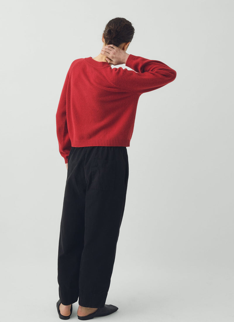Eden Wool Cashmere Raglan Cardigan | Cardinal Red