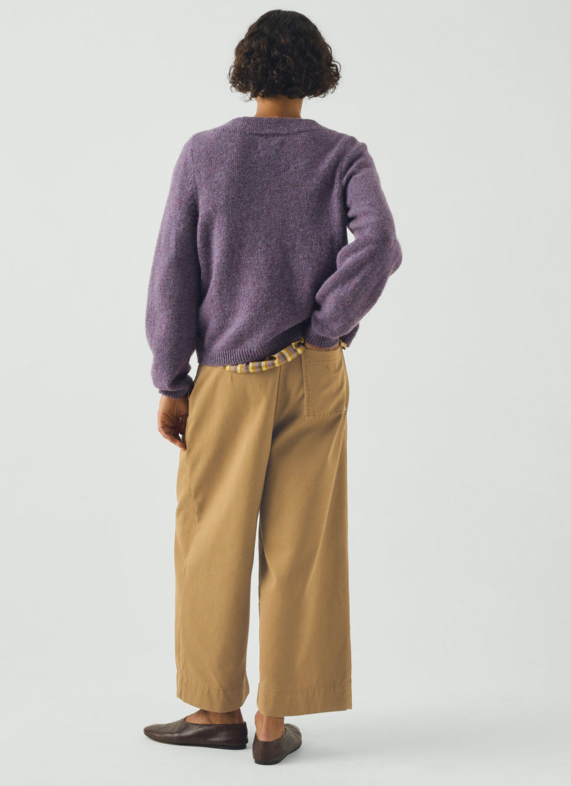 Boat Neck Wool Sweater | Wisteria