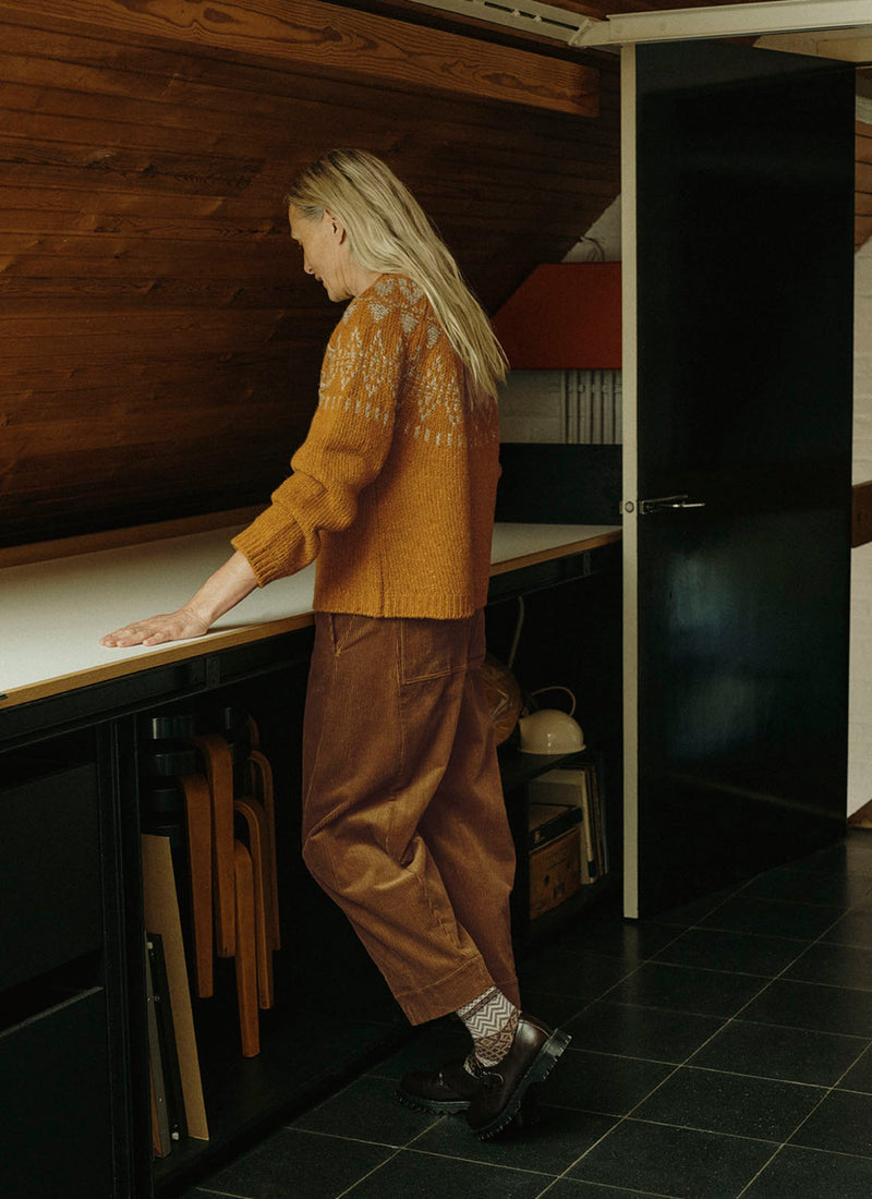 Harvest Yoke Donegal Sweater | Marmalade/Oat