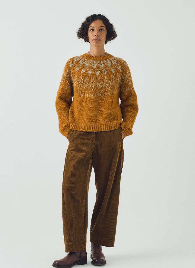 Harvest Yoke Donegal Sweater | Marmalade/Oat