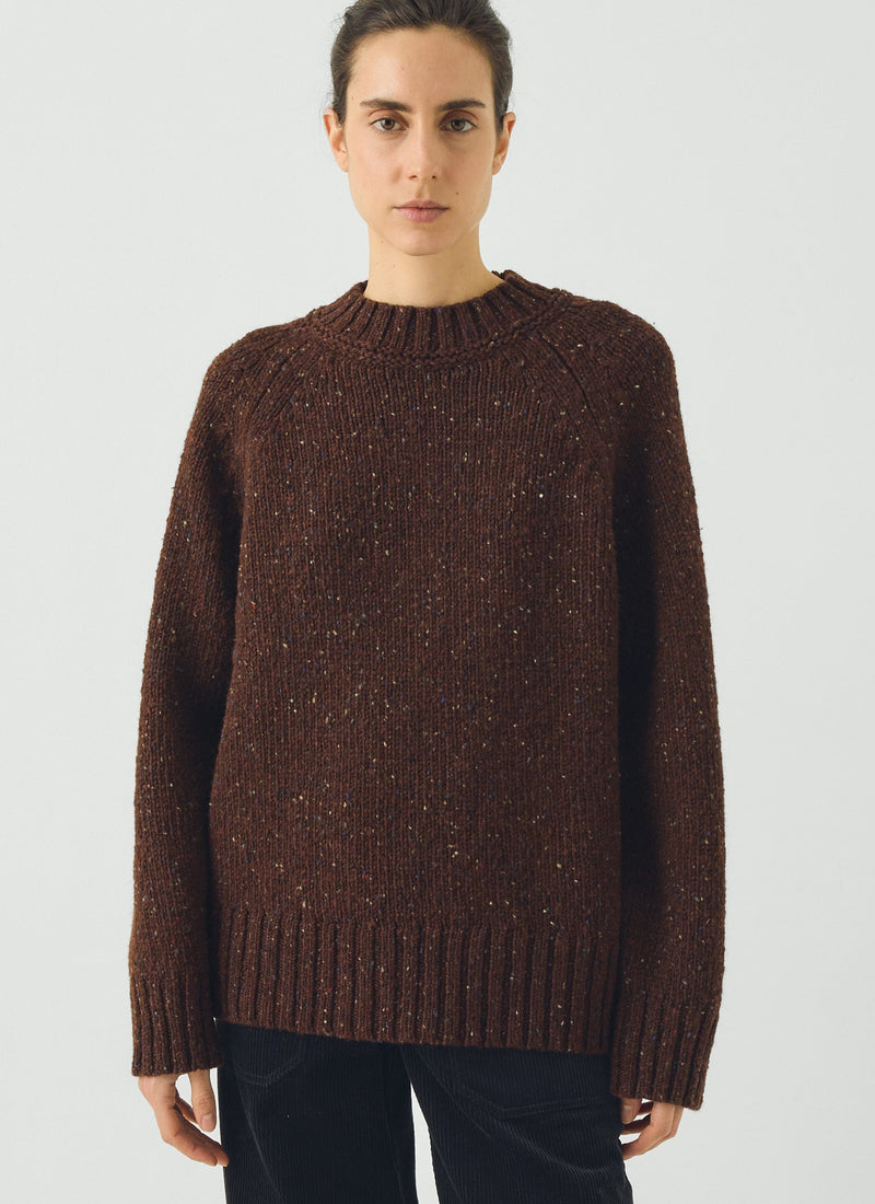 Donegal Raglan Wool Sweater | Red Cedar
