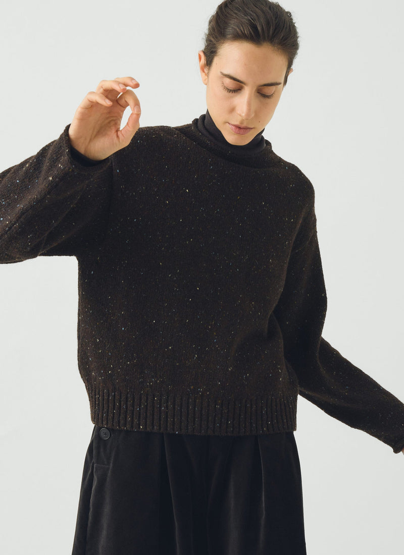 Donegal Wool Cashmere Sweater | Dusk