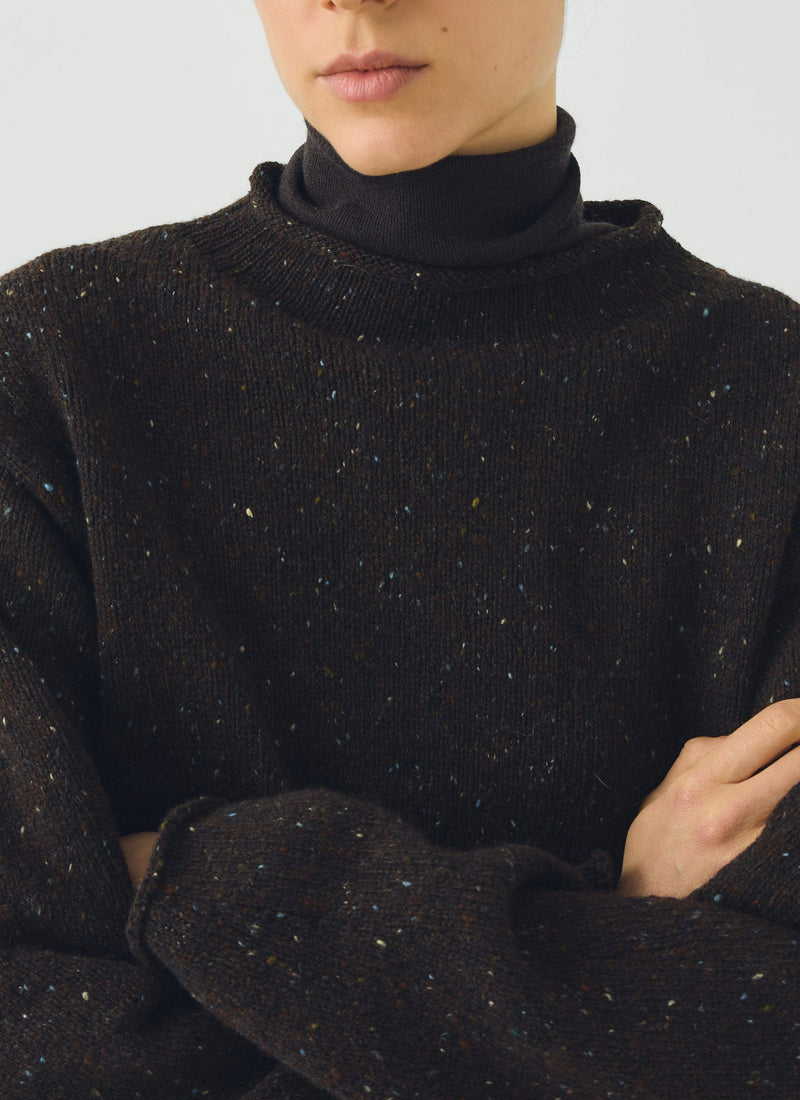 Donegal Wool Cashmere Sweater | Dusk