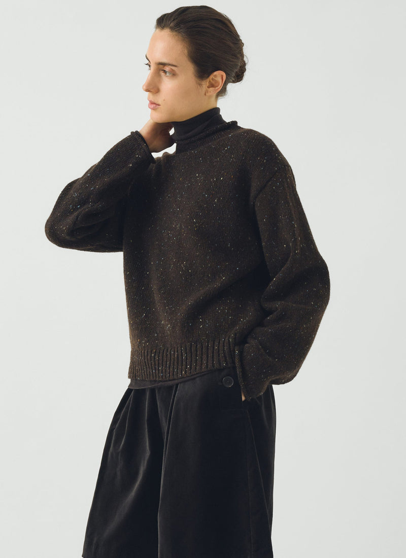 Donegal Wool Cashmere Sweater | Dusk