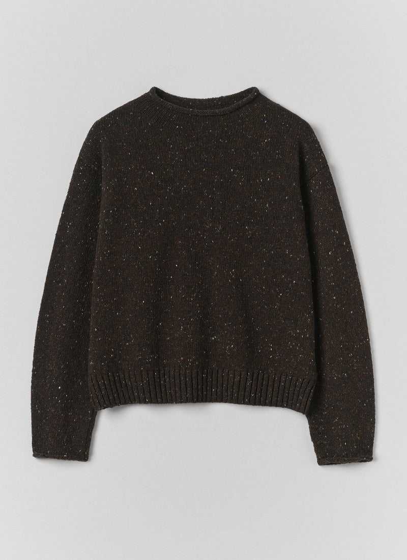 Donegal Wool Cashmere Sweater | Dusk