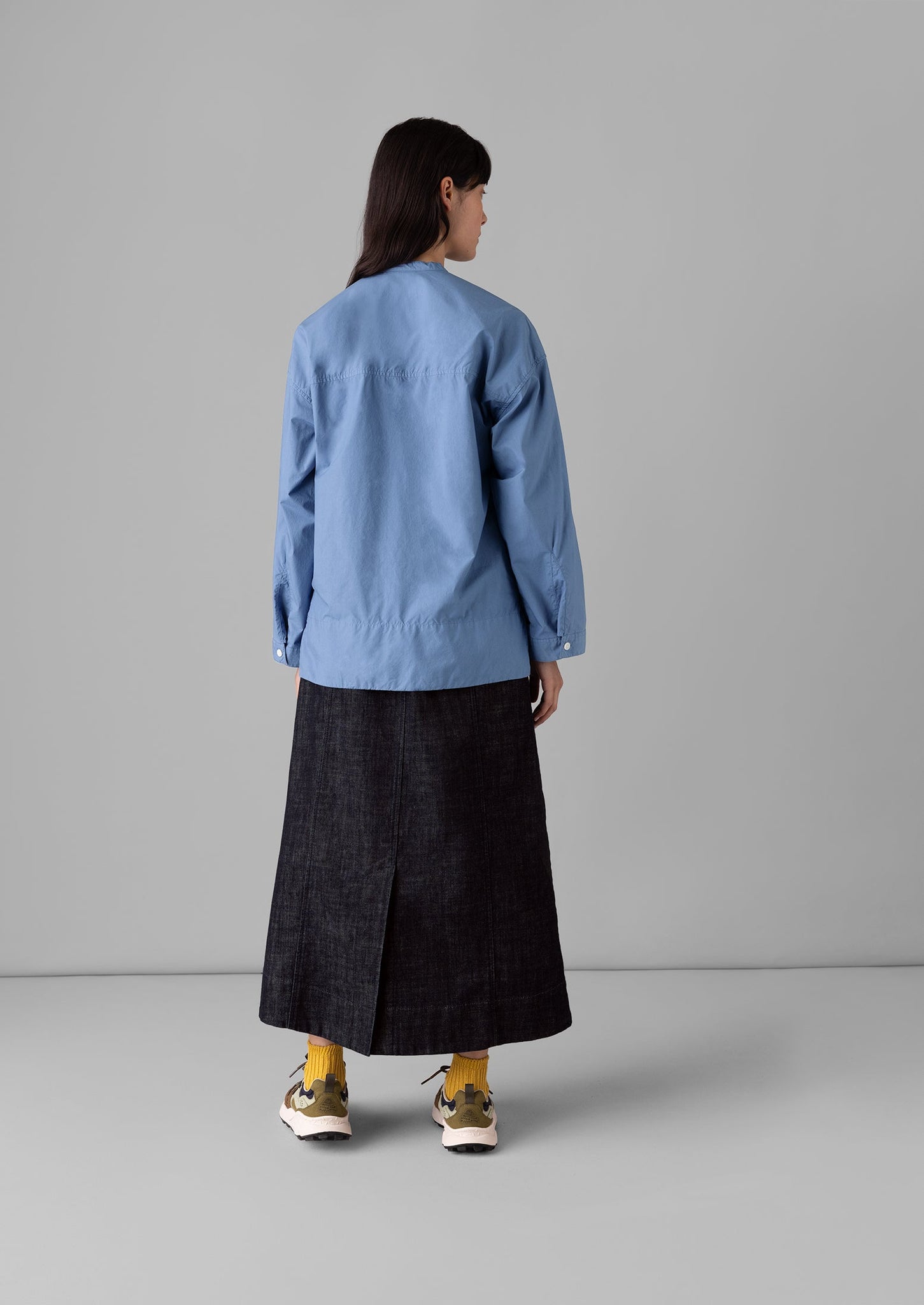 Patch Pocket Organic Indigo Denim Skirt | Indigo