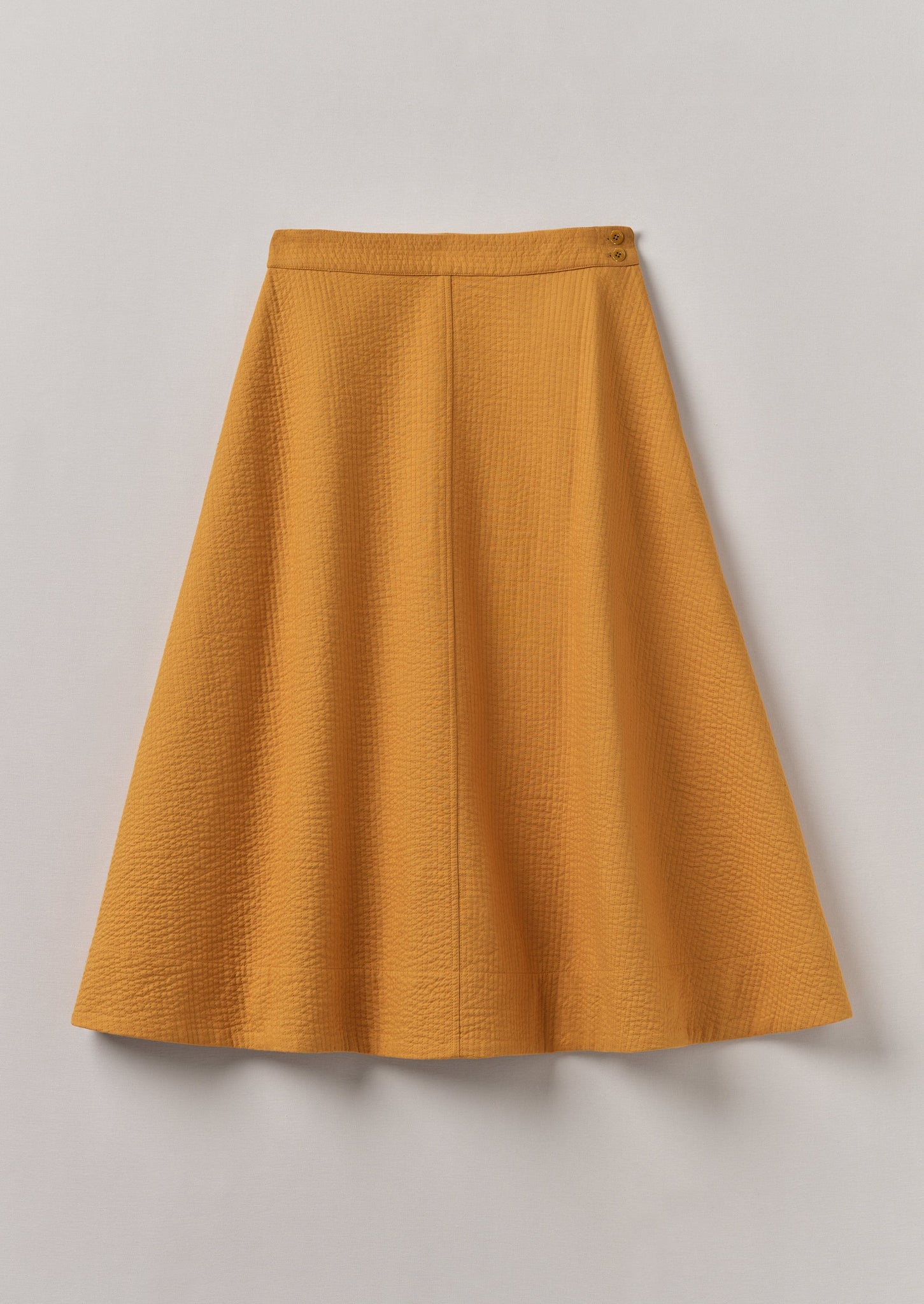 Quilted Cotton Linen Skirt | Tilia Honey