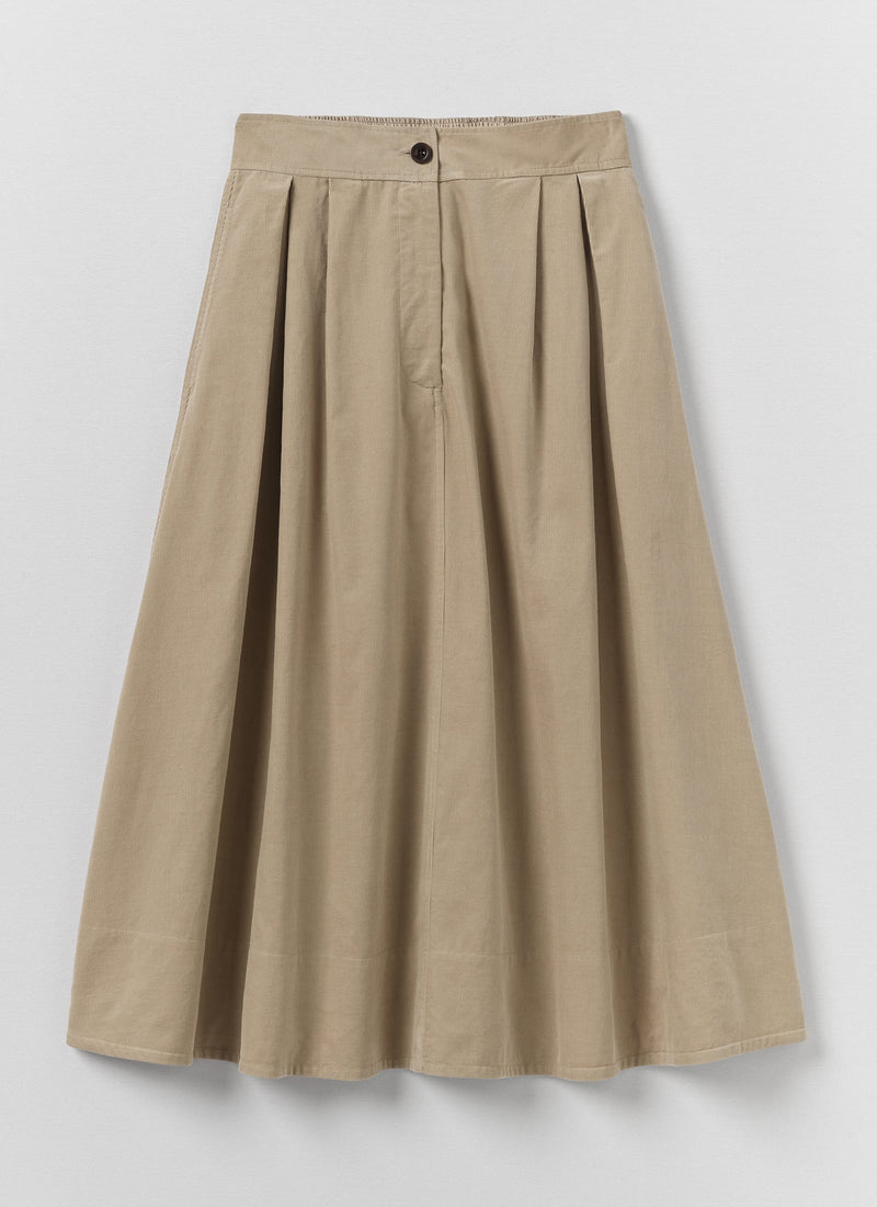 A Line Cotton Needlecord Skirt | Dune