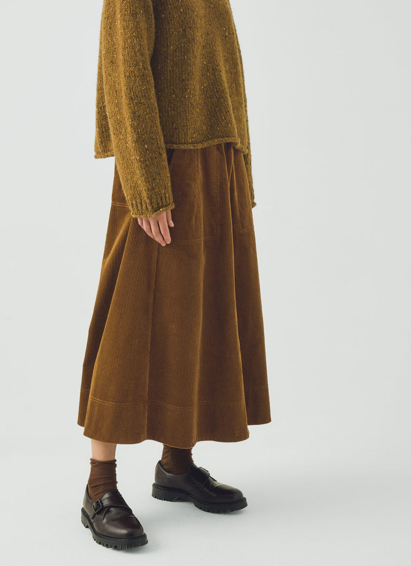 Cord A Line Skirt | Golden Amber