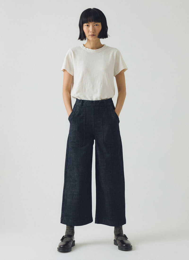 Annie Denim Side Button Jeans | Indigo