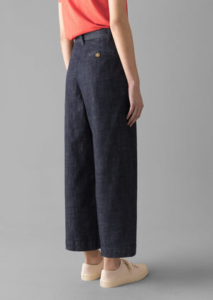 Annie Organic Denim Side Button Jeans | Indigo