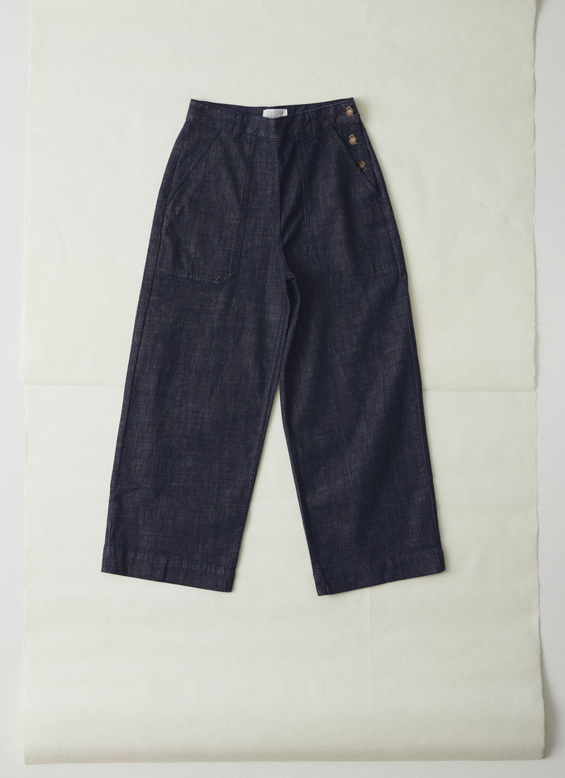 Annie Denim Side Button Jeans | Indigo