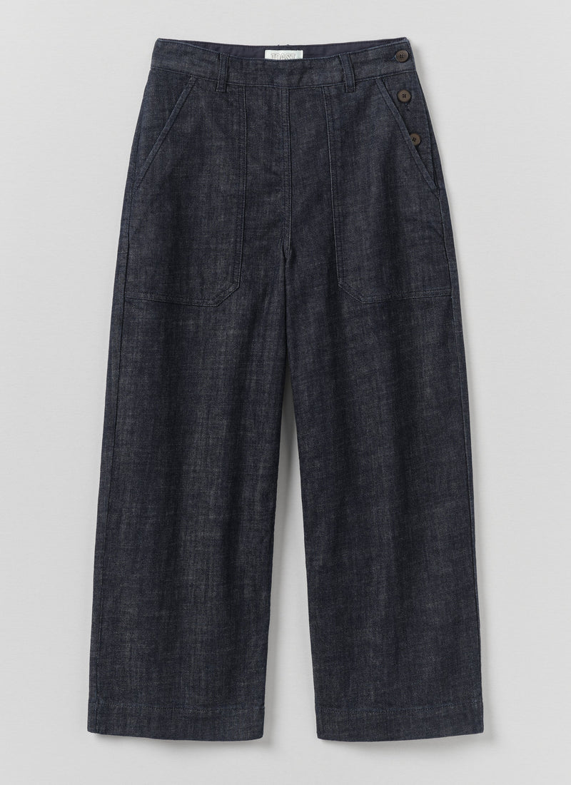 Annie Denim Side Button Jeans | Indigo