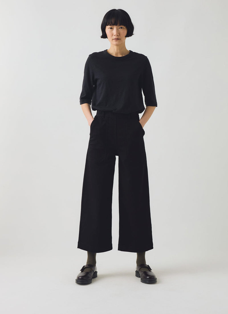 Annie Denim Side Button Jeans | Black