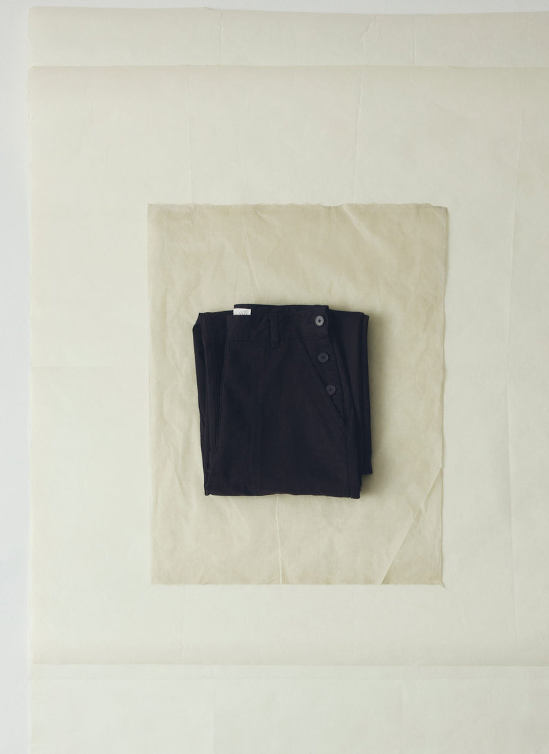 Annie Denim Side Button Jeans | Black