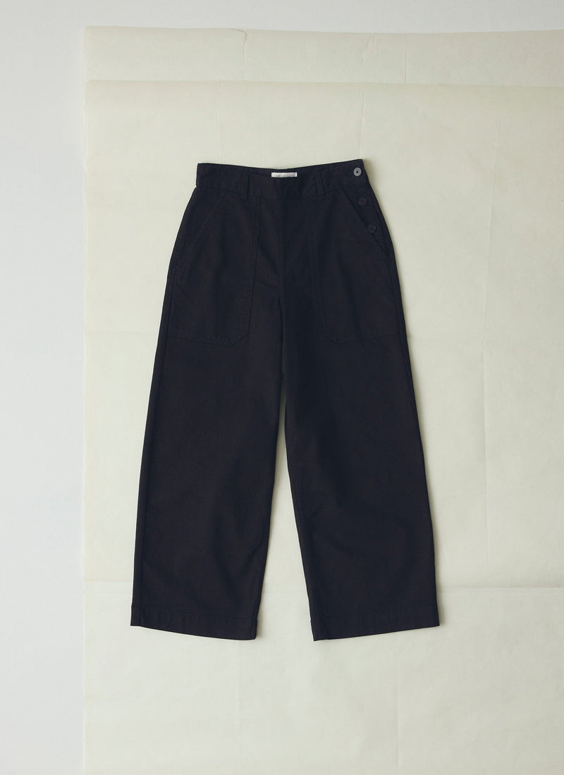 Annie Denim Side Button Jeans | Black