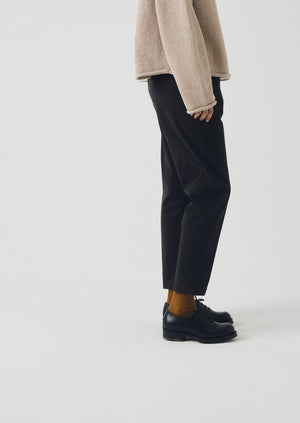 Gabi Cotton Pull On Trousers | Soft Black