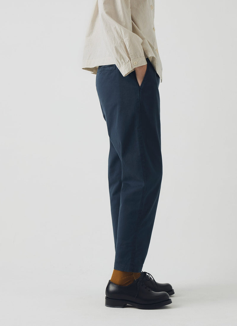 Gabi Cotton Pull On Trousers | Storm Blue