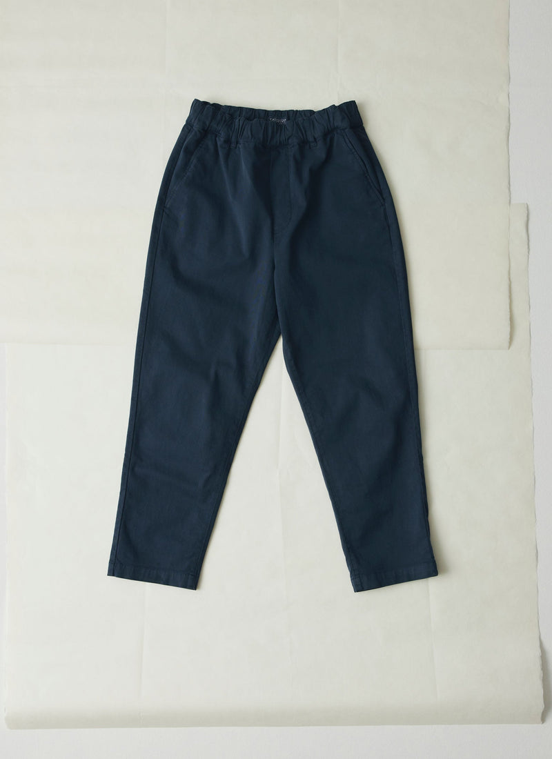 Gabi Cotton Twill  Pull On Trousers | Storm Blue