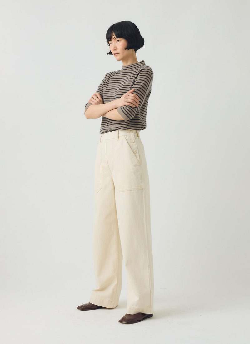 Annie Organic Denim Full Length Jeans | Ecru