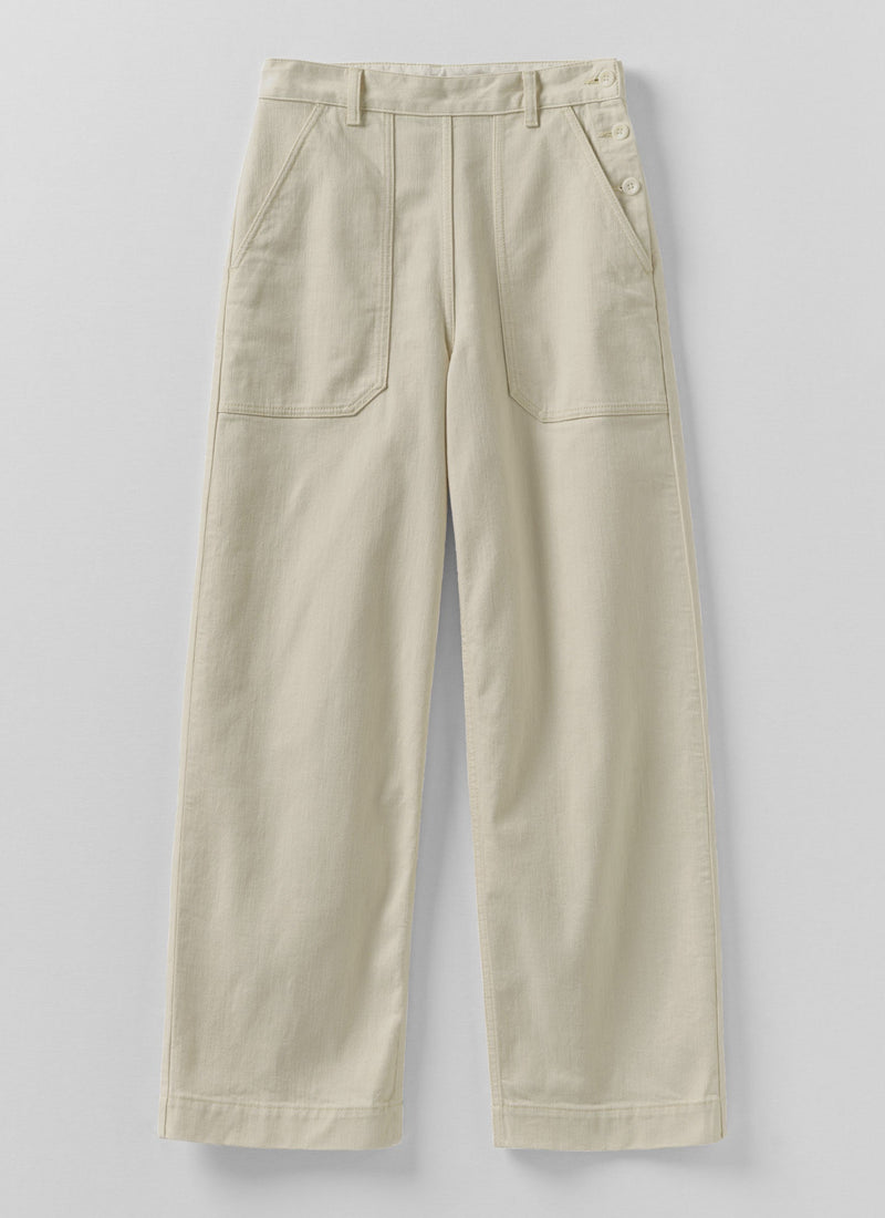 Annie Organic Denim Full Length Jeans | Ecru