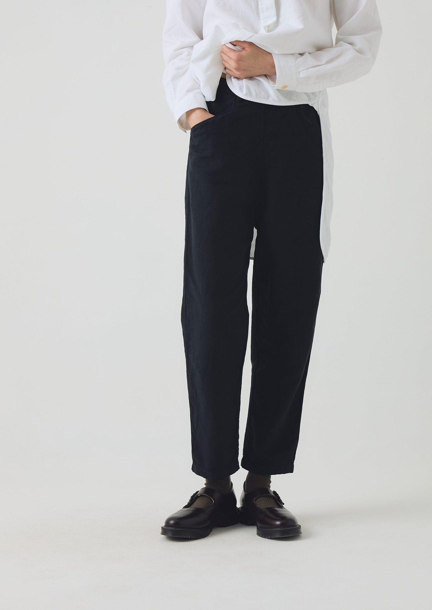 Alix Cotton Linen Trousers | Slate Navy