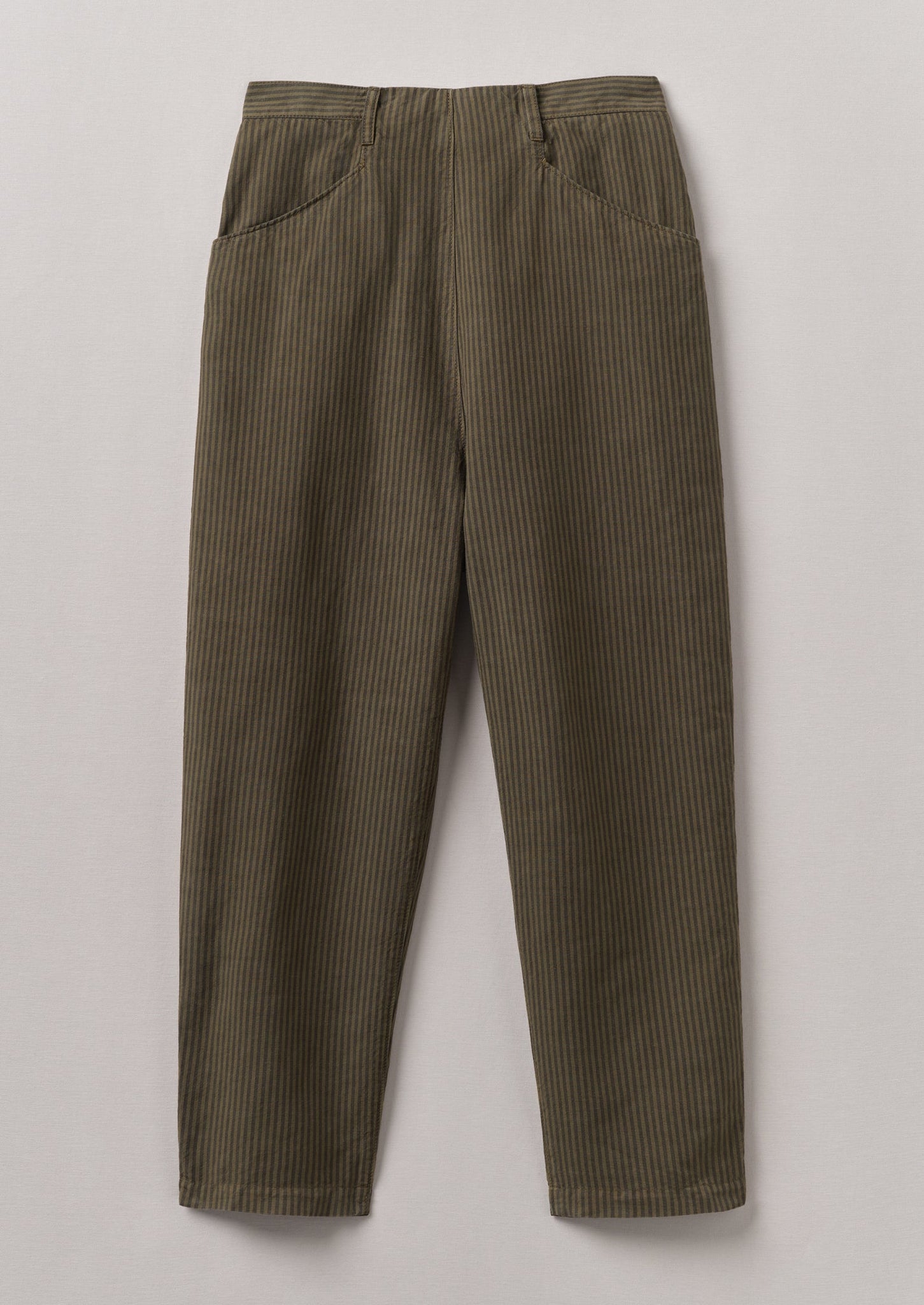 Alix Stripe Cotton Linen Trousers | Fawn