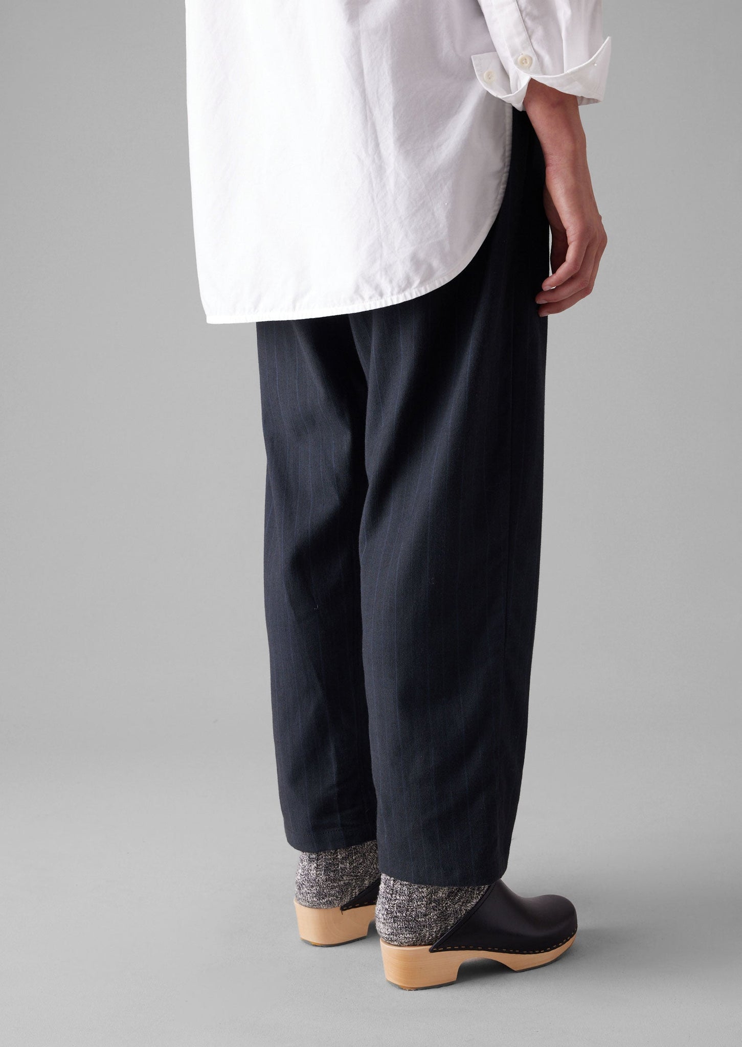 Suki Panelled Wool Cotton Trousers | Dark Indigo