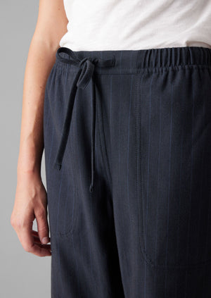 Suki Panelled Wool Cotton Trousers | Dark Indigo