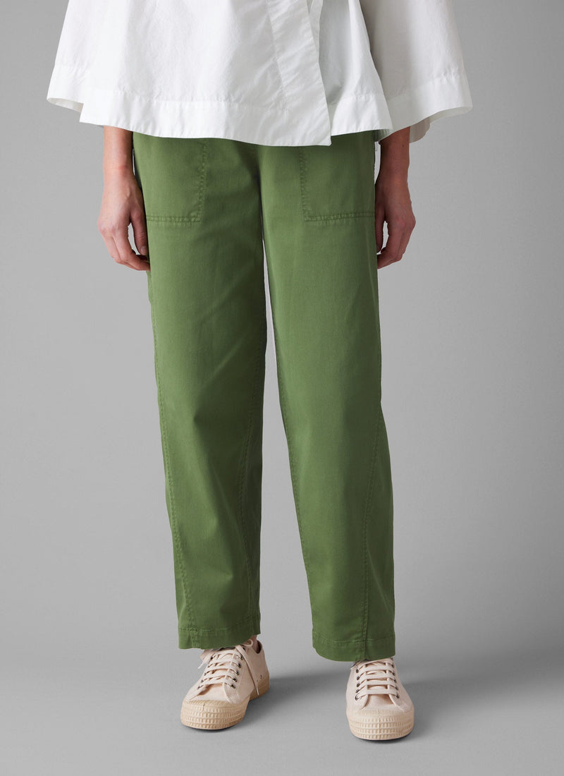 Cotton Twill Pull On Trousers | Propagator Green