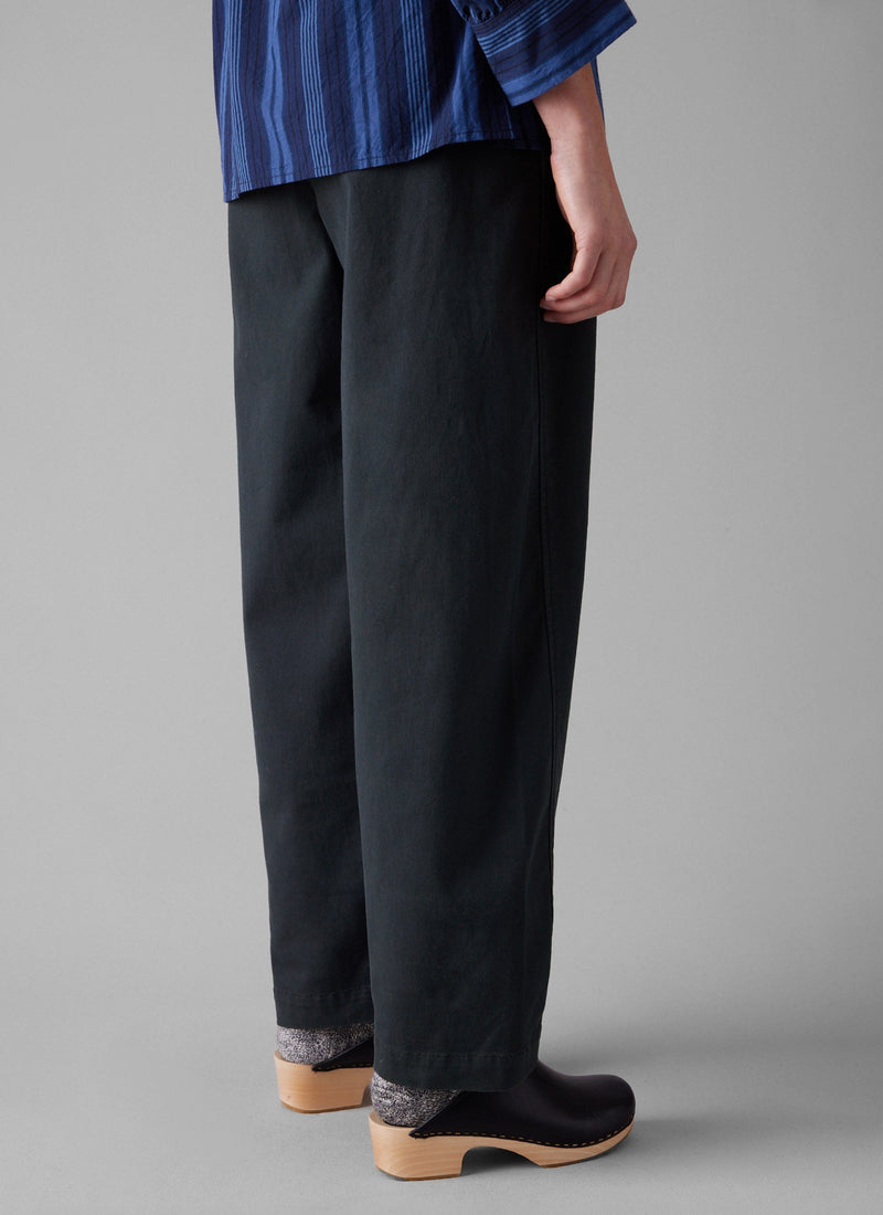 Cotton Twill Pull On Trousers | Slate