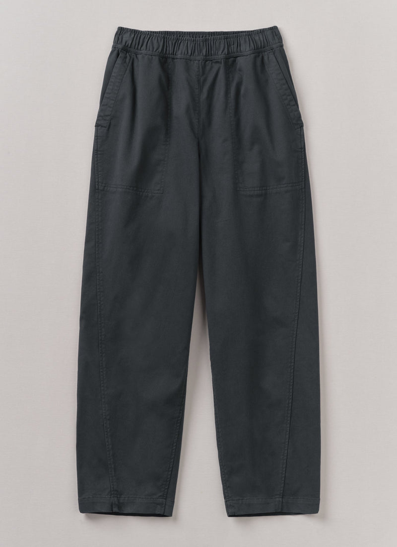 Cotton Twill Pull On Trousers | Slate