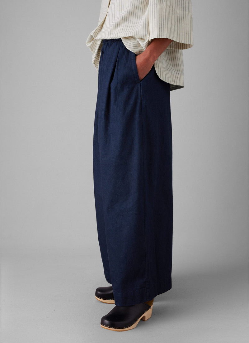 Twill Pull On Trousers | Indigo