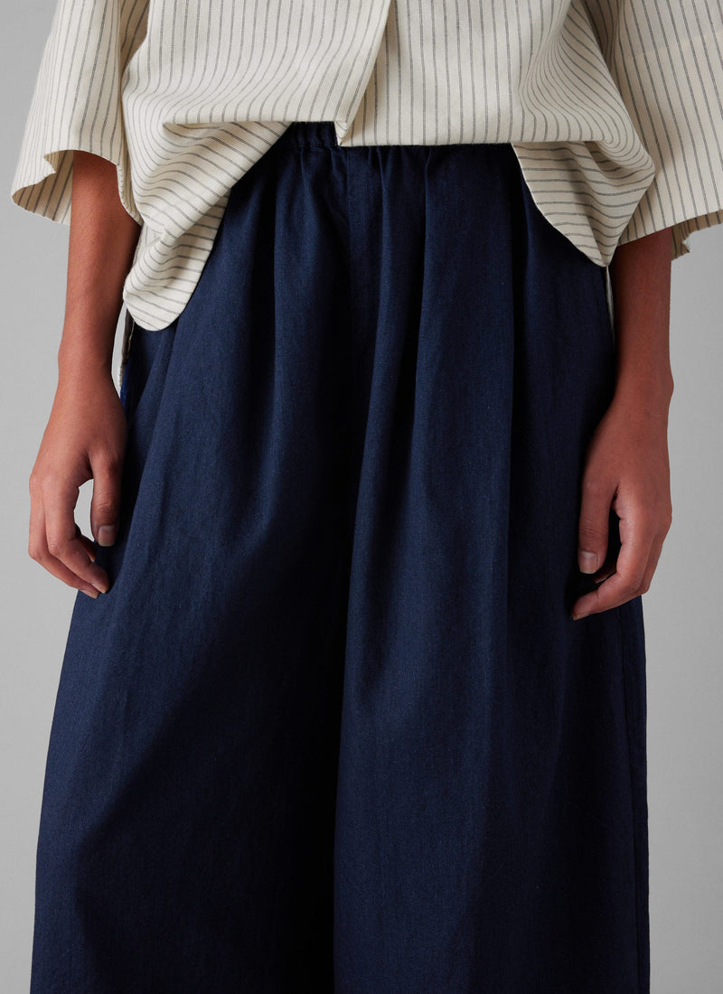 Twill Pull On Trousers | Indigo