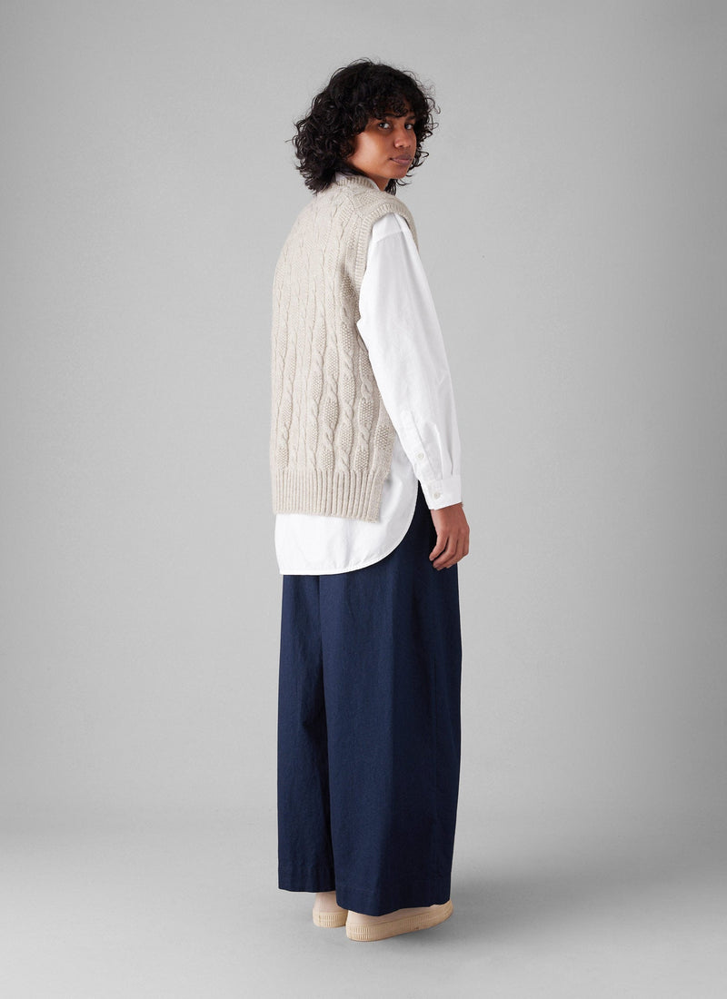 Twill Pull On Trousers | Indigo