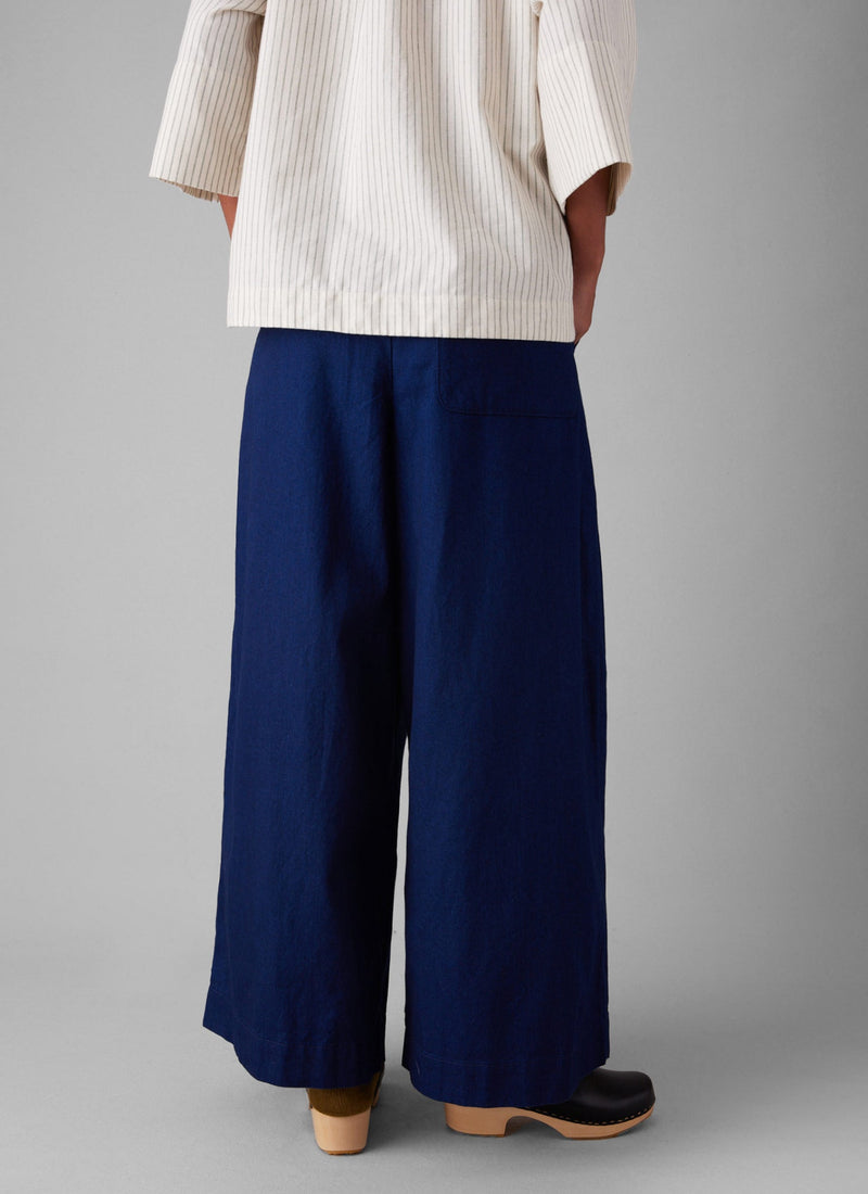 Twill Pull On Trousers | Indigo