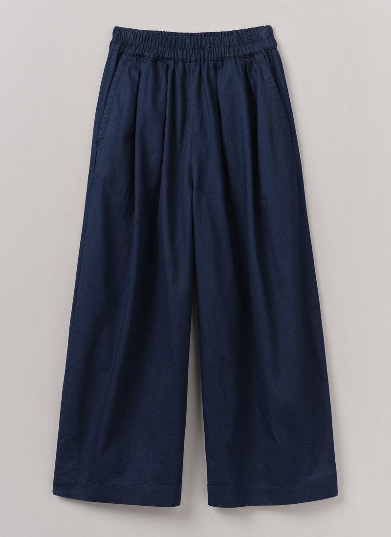 Twill Pull On Trousers | Indigo