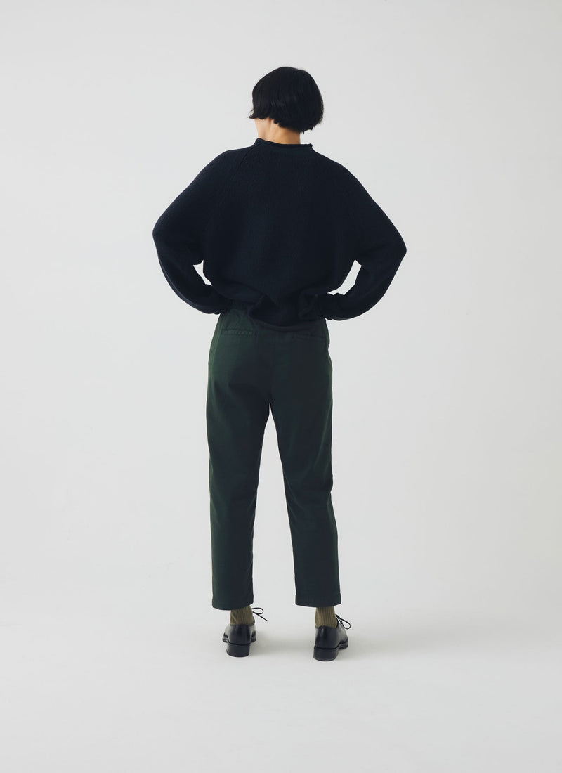 Gabi Cotton Pull On Trousers | Pine