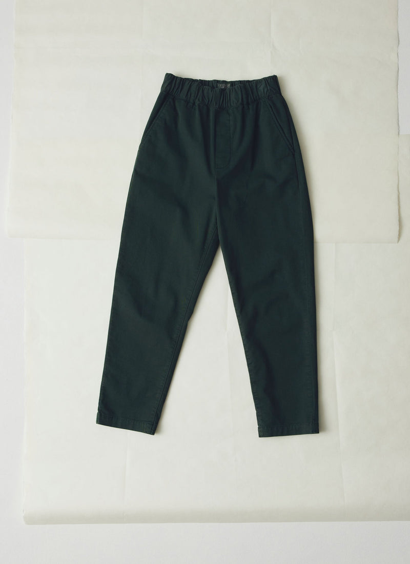 Gabi Cotton Pull On Trousers | Pine