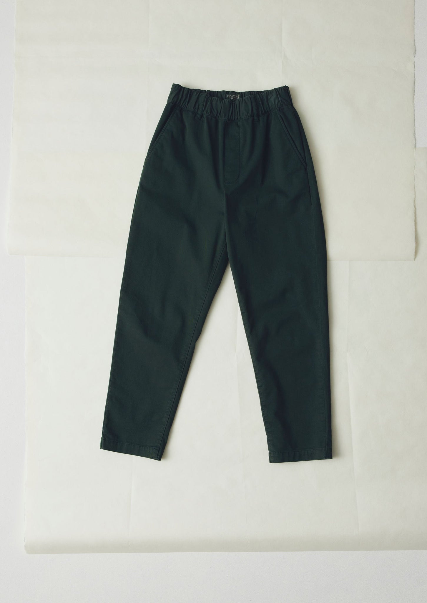 Gabi Cotton Pull On Trousers | Pine