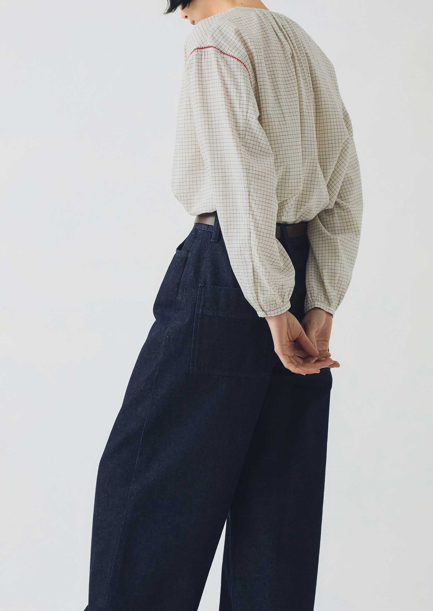 Wide Leg Denim Trousers | Indigo