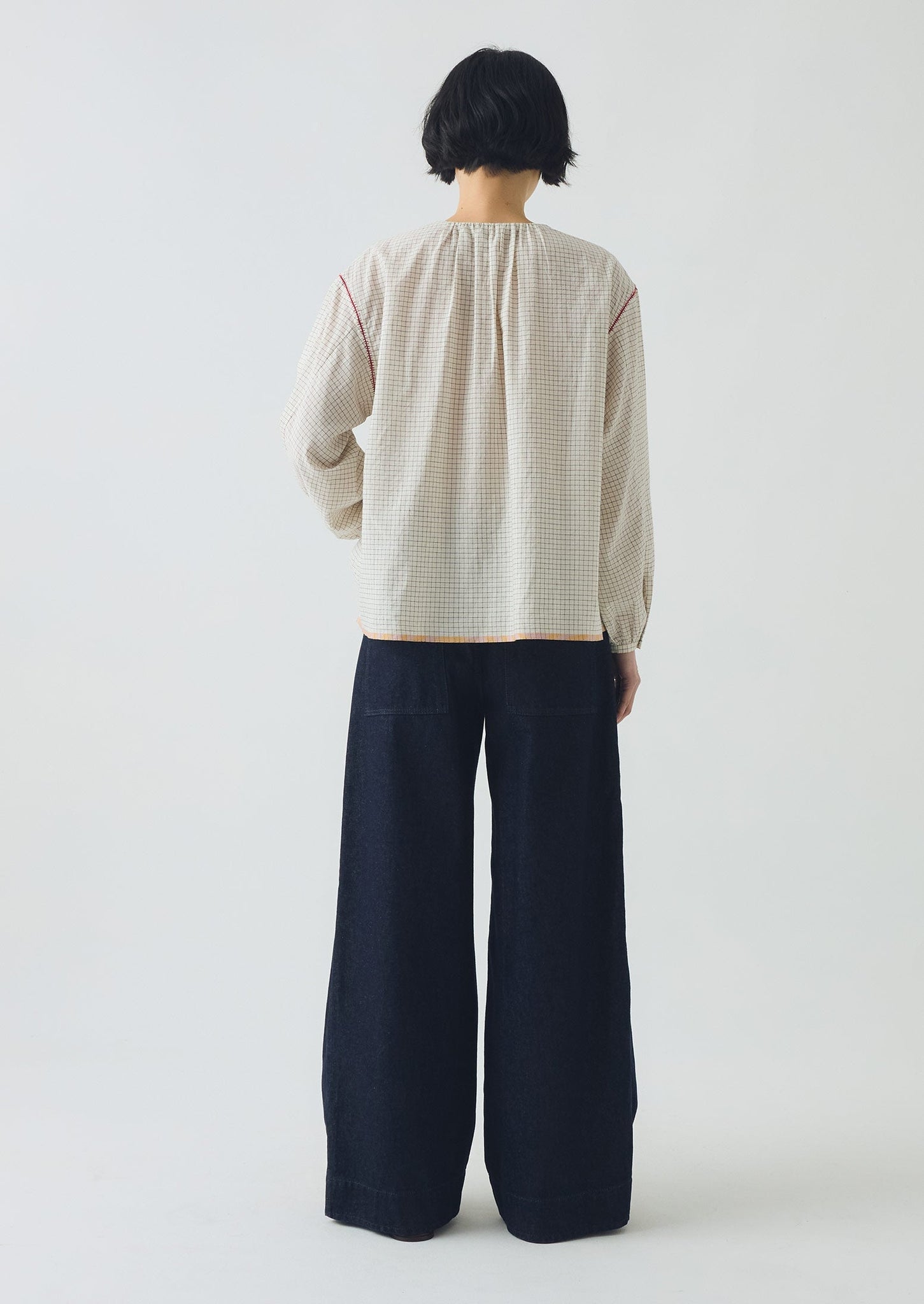 Wide Leg Denim Trousers | Indigo