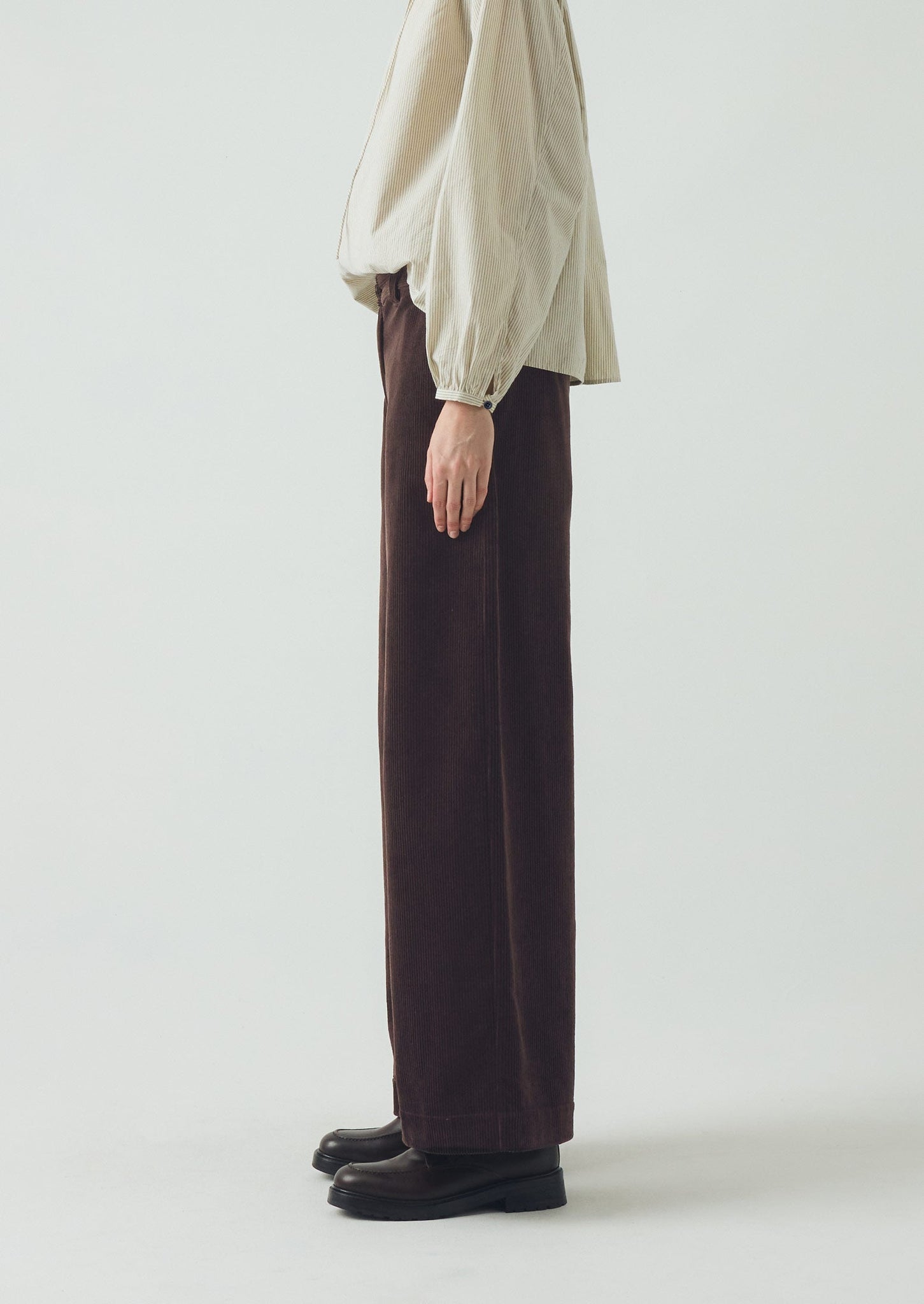 Wide Leg Organic Cord Trousers | Java