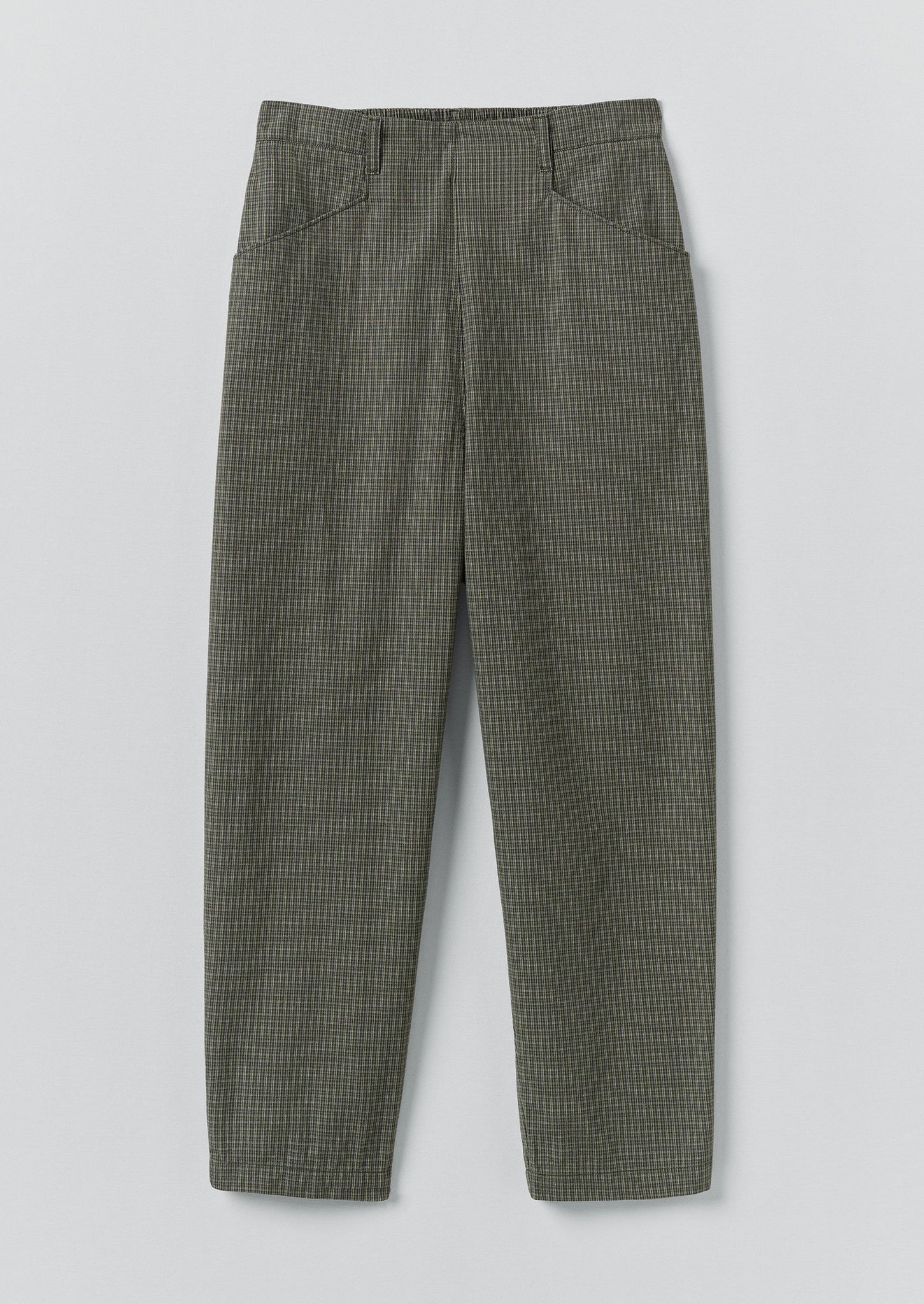 Alix Pixel Check Trousers | Matcha Green