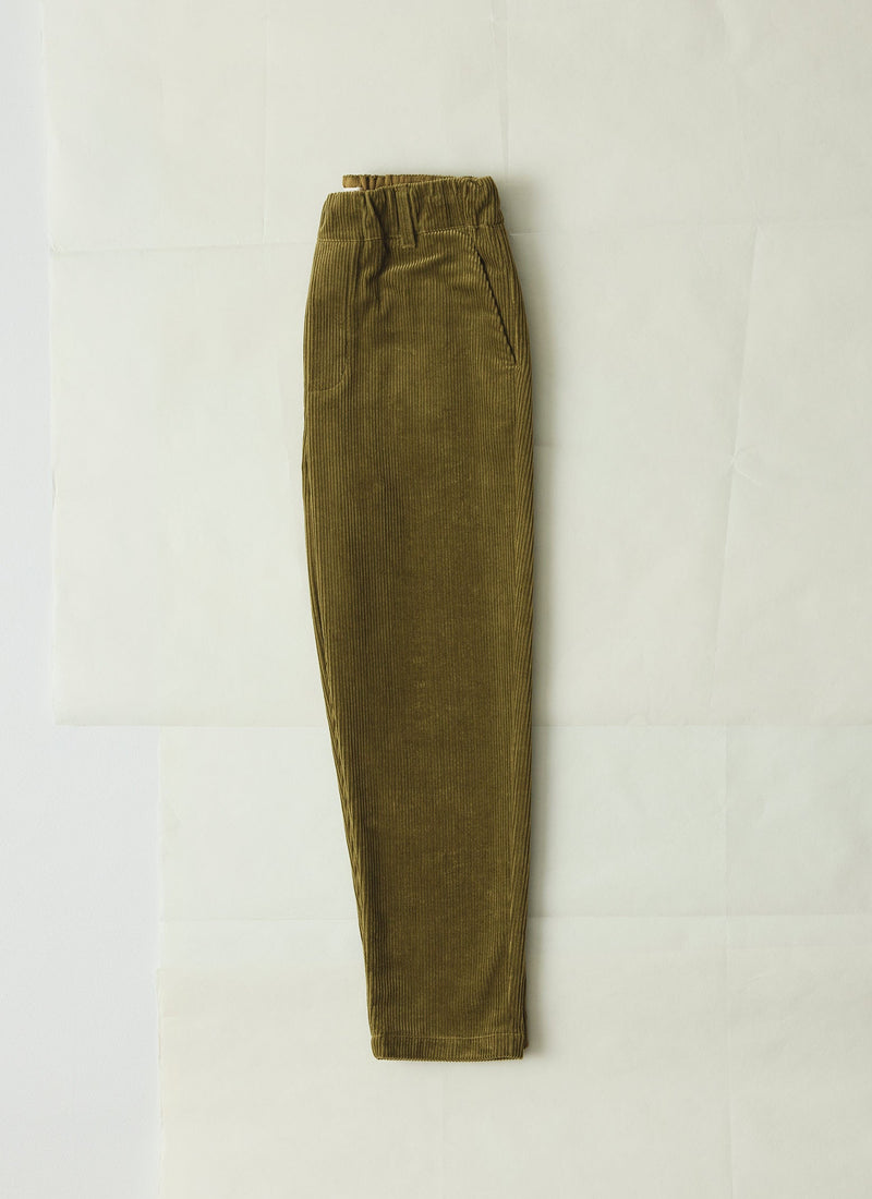 Gabi Cord Pull On Trousers | Antique Olive