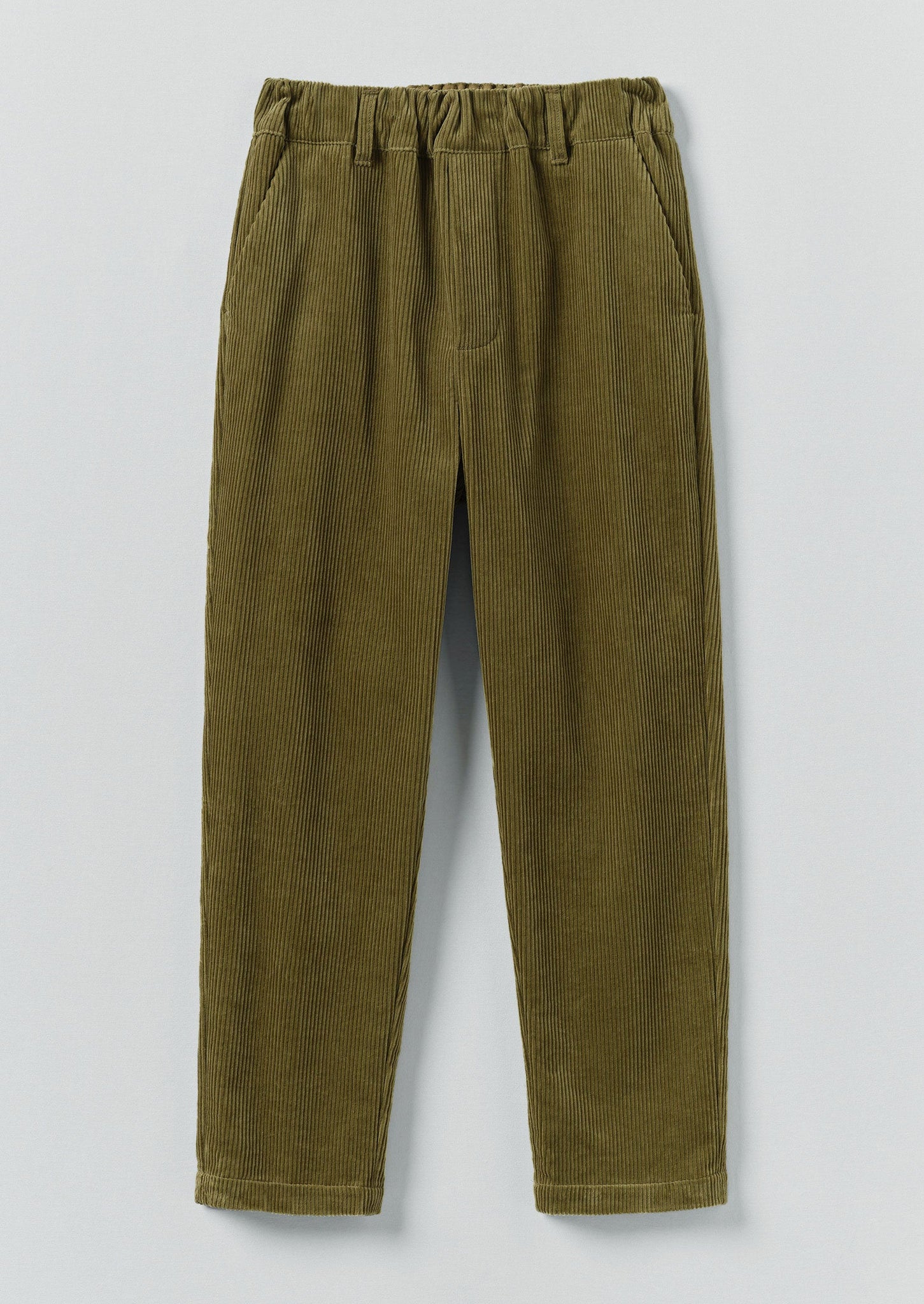 Gabi Organic Cord Pull On Trousers | Antique Olive