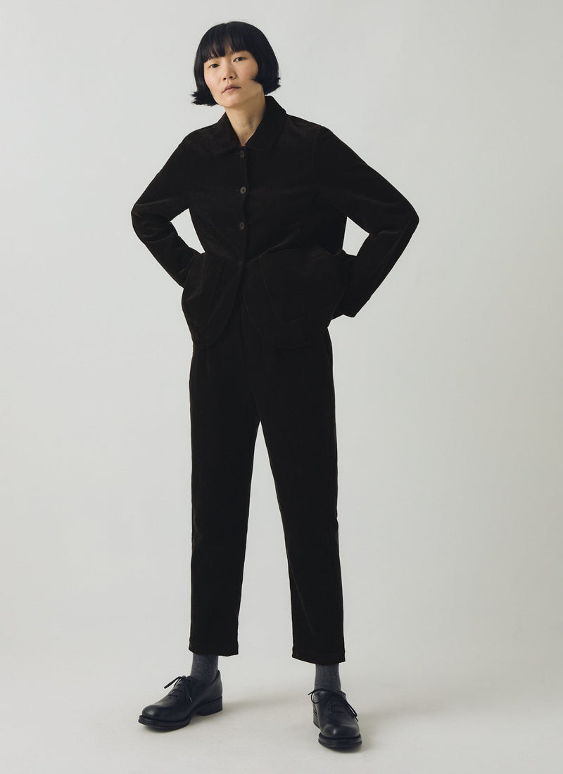 Gabi Cord Pull On Trousers | Anthracite
