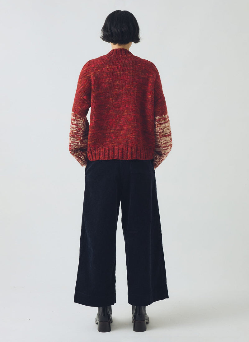 Cord Pleat Front Trousers | Midnight